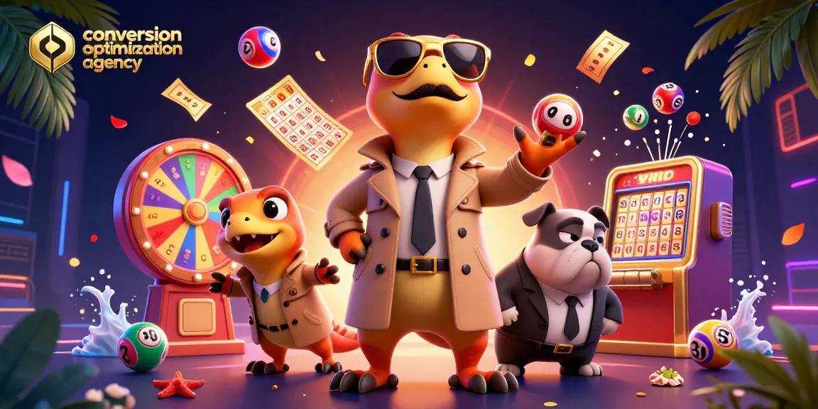 Engage with our conversion optimization agency showcasing cartoon raptors attempting to sneak into a VIP casino.