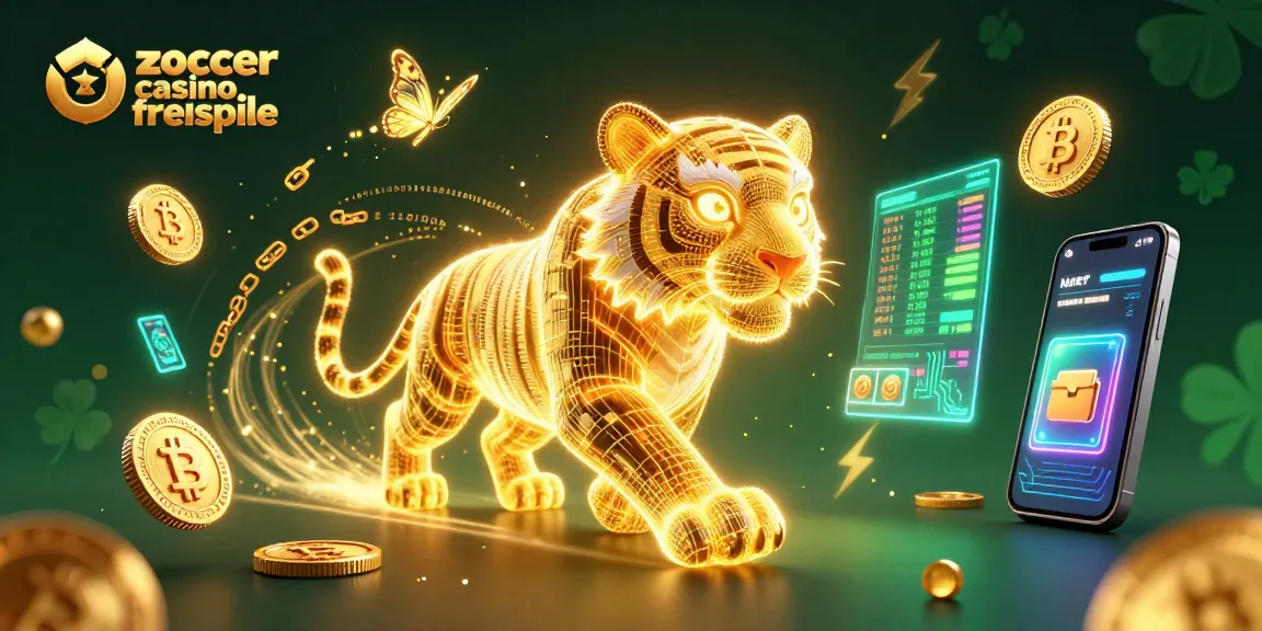 Experience thrilling zoccer casino freispiele with vibrant 3D illustration depicting a neon tiger in a digital casino.